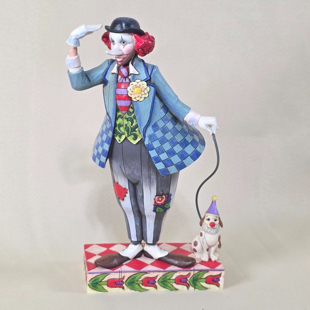 Jim Shore Heartwood Creek Clown's Best Friend 4007674 Retired 2006 Figure w/ Dog